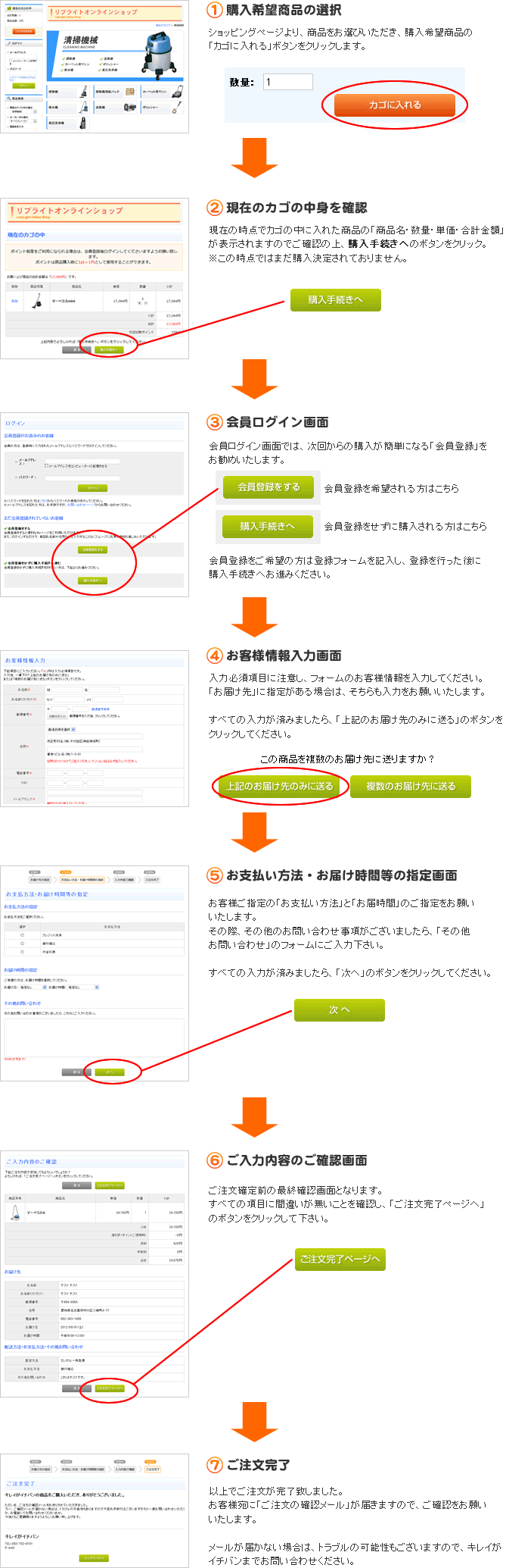 ご注文の流れ